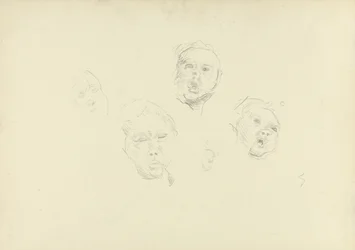 Study of Heads, for the Cave of the Golden Calf